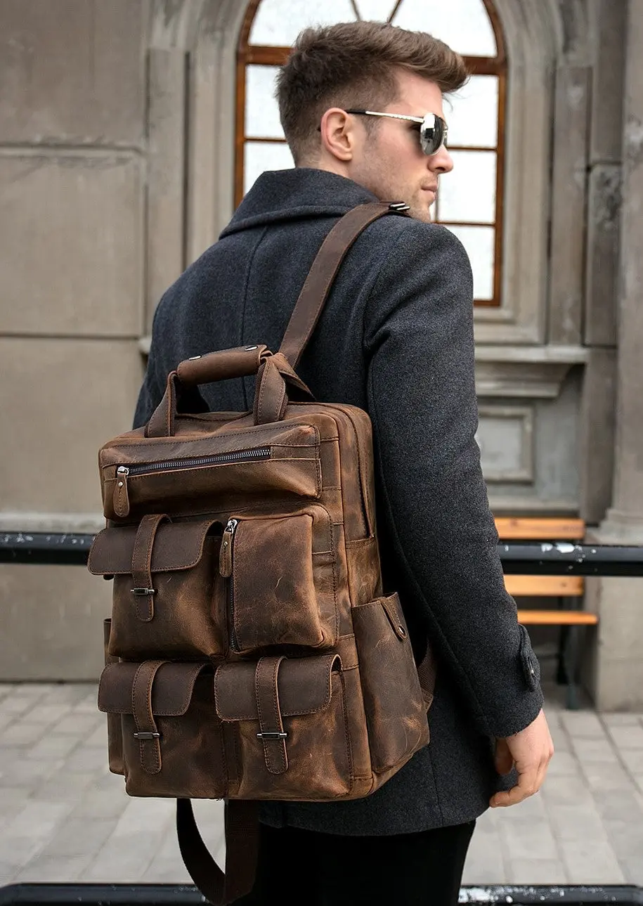 The Shelby Backpack | Handmade Genuine Leather Backpack – Image 8