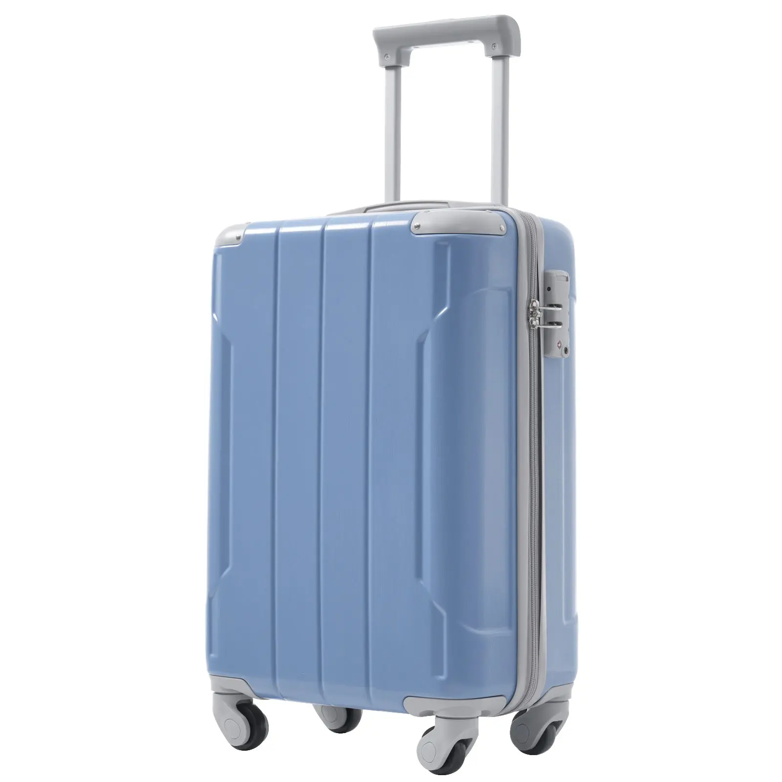 20 Inch Carry-On 3-Piece Hardshell ABS Luggage Set with Spinner Wheels for Travel – Image 19