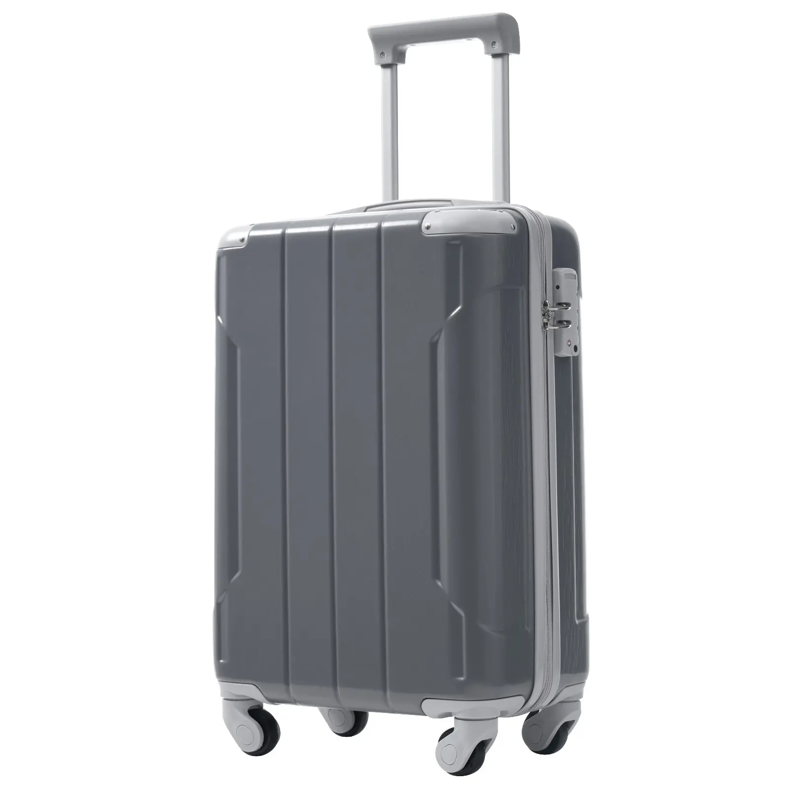 20 Inch Carry-On 3-Piece Hardshell ABS Luggage Set with Spinner Wheels for Travel – Image 29