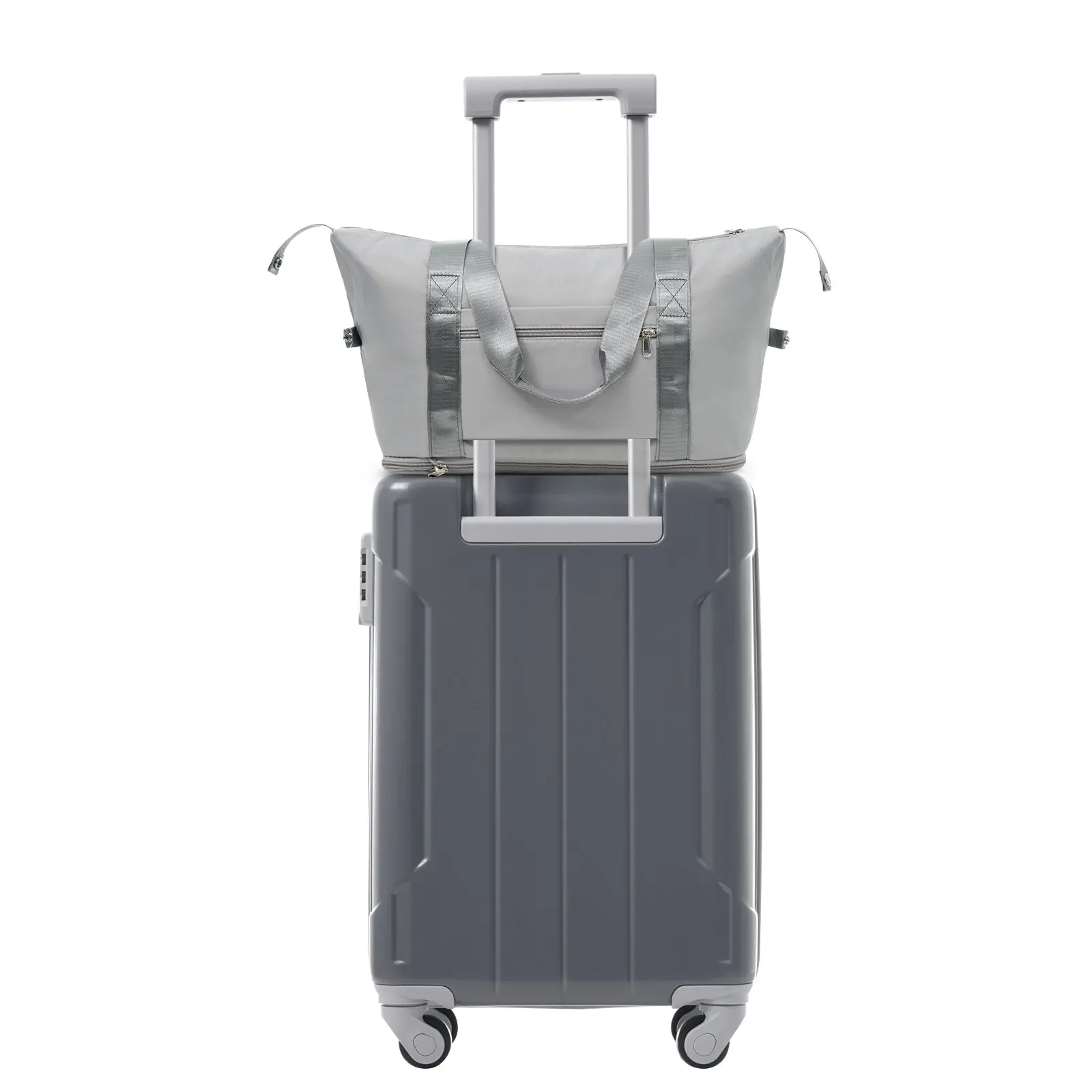 20 Inch Carry-On 3-Piece Hardshell ABS Luggage Set with Spinner Wheels for Travel – Image 31