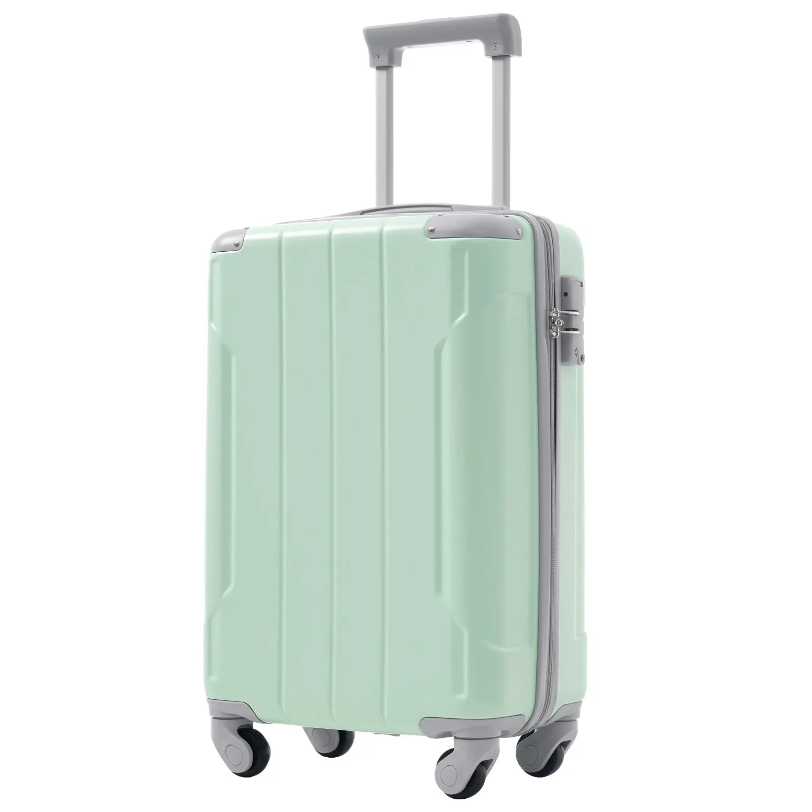20 Inch Carry-On 3-Piece Hardshell ABS Luggage Set with Spinner Wheels for Travel – Image 39