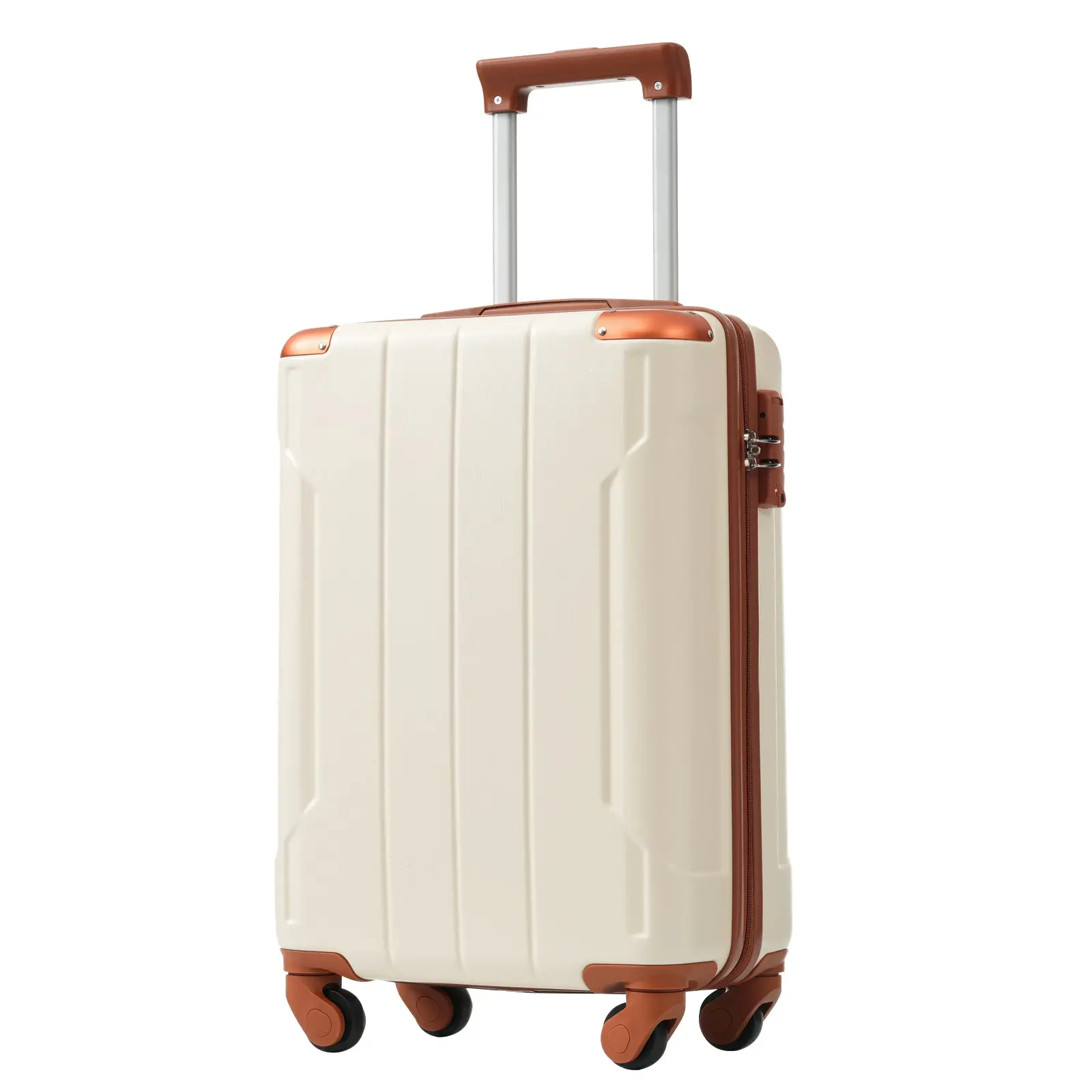 20 Inch Carry-On 3-Piece Hardshell ABS Luggage Set with Spinner Wheels for Travel – Image 70
