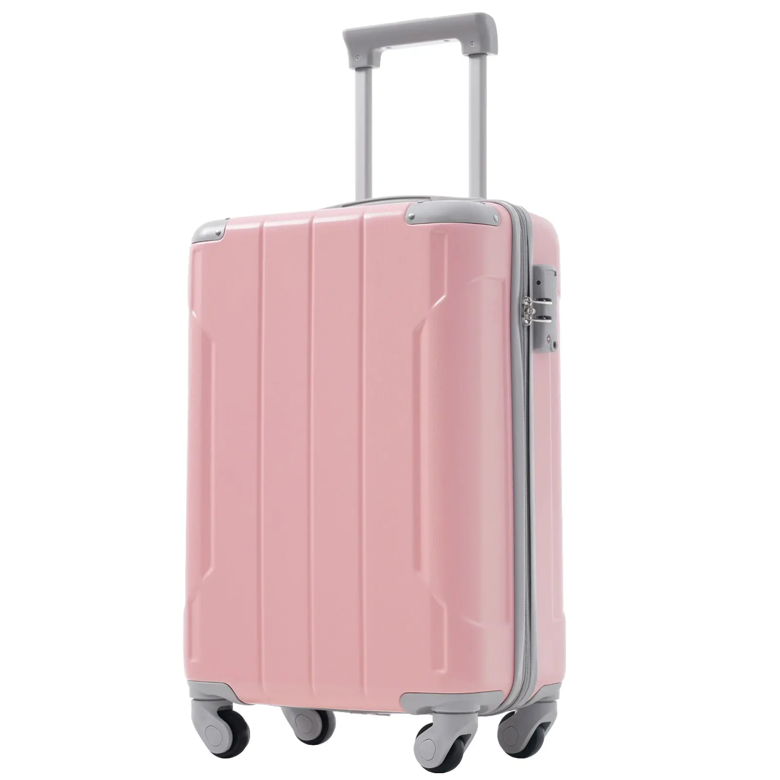 20 Inch Carry-On 3-Piece Hardshell ABS Luggage Set with Spinner Wheels for Travel – Image 83