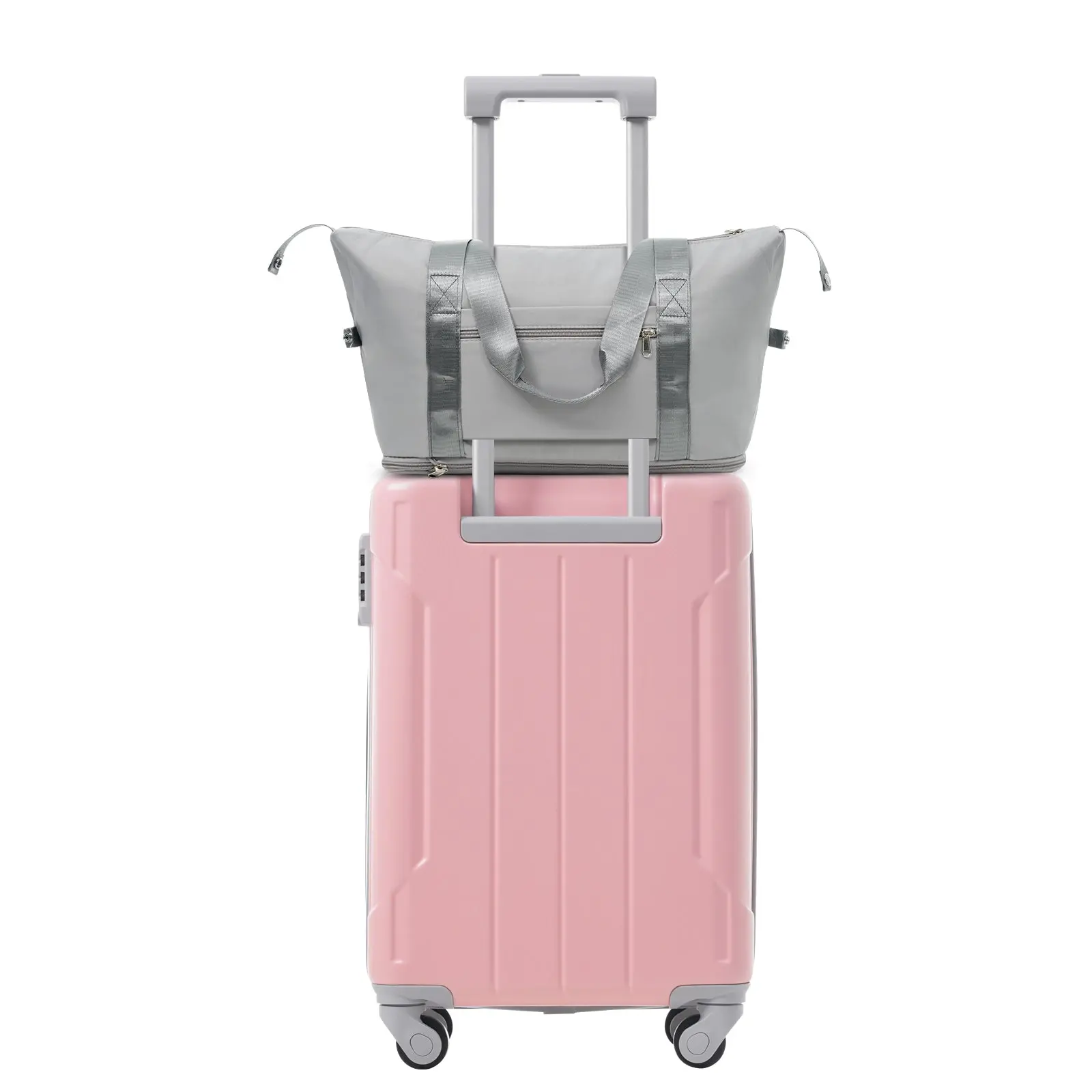 20 Inch Carry-On 3-Piece Hardshell ABS Luggage Set with Spinner Wheels for Travel – Image 84