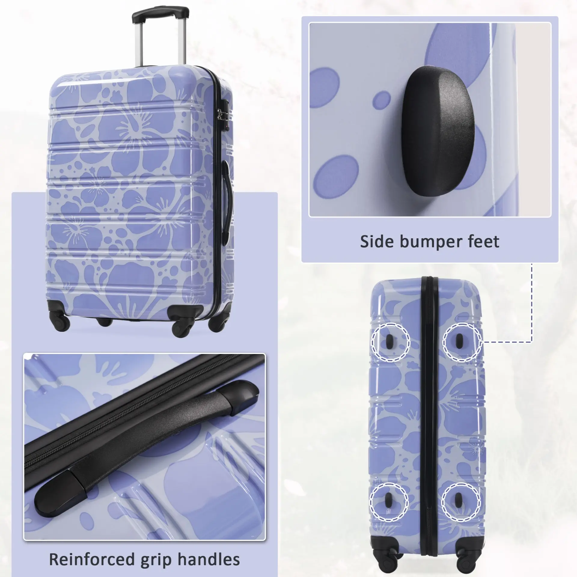 Hardshell 3-Piece Spinner Luggage Set with TSA Lock Lightweight Hardside Suitcases – Image 7