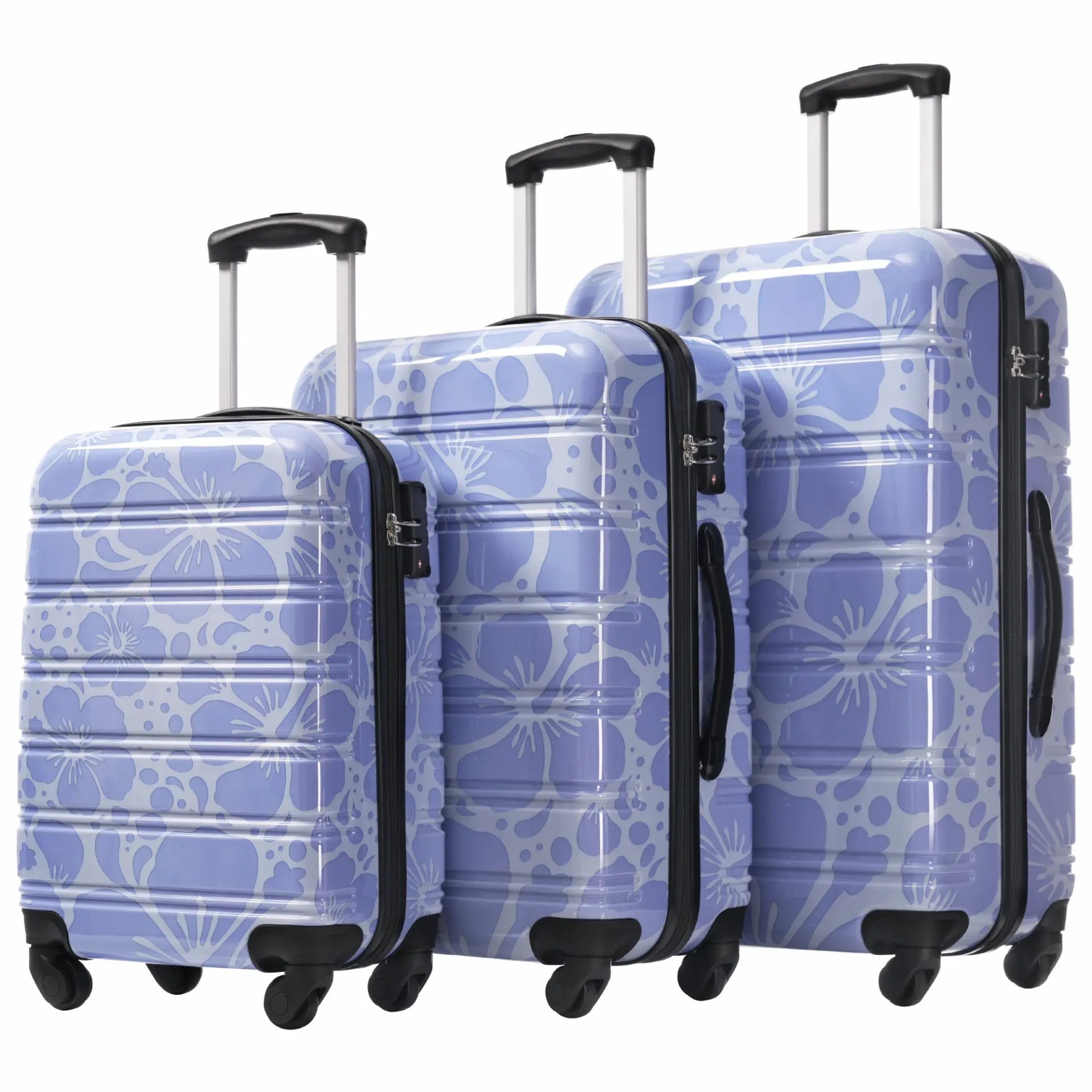 Hardshell 3-Piece Spinner Luggage Set with TSA Lock Lightweight Hardside Suitcases – Image 22