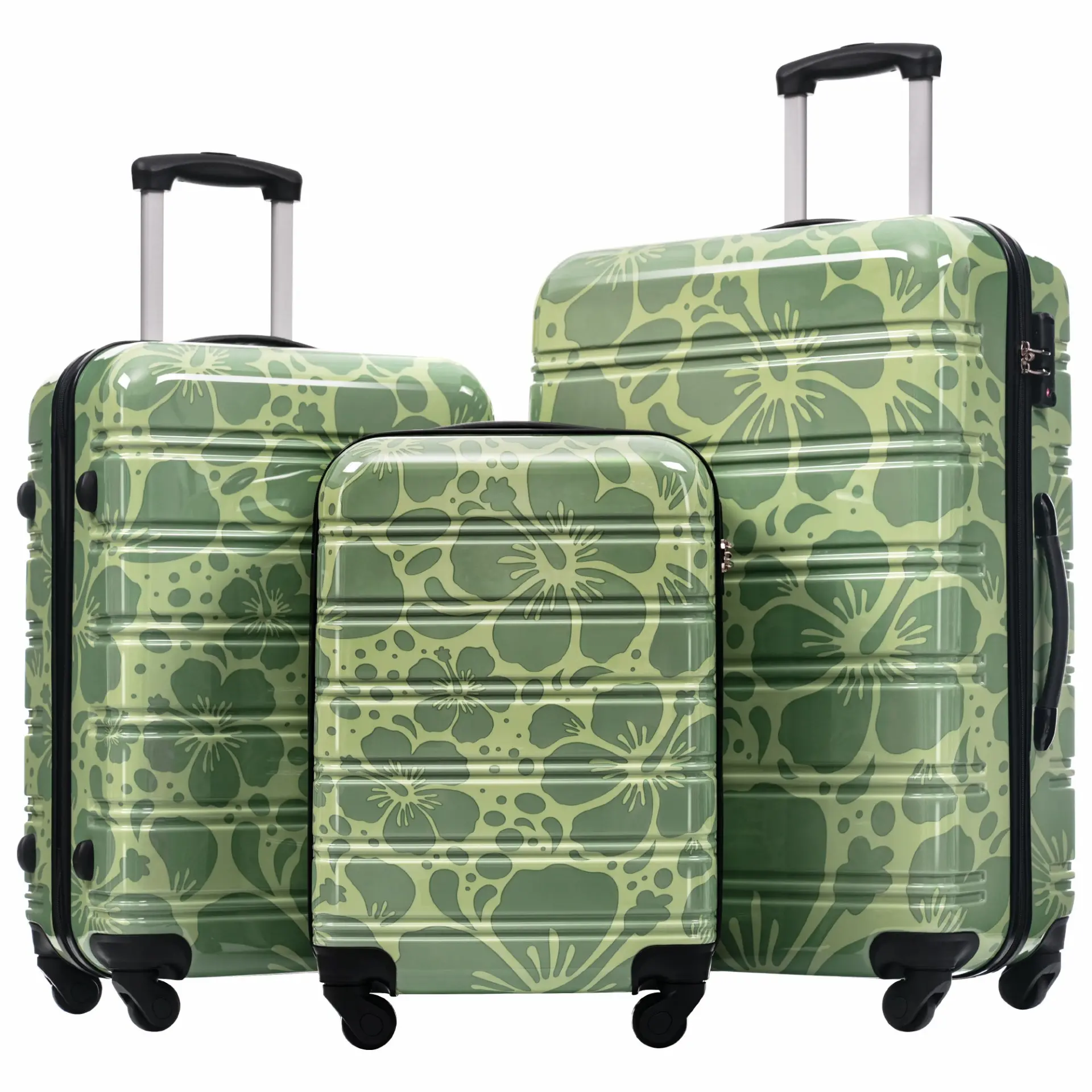 Hardshell 3-Piece Spinner Luggage Set with TSA Lock Lightweight Hardside Suitcases – Image 23