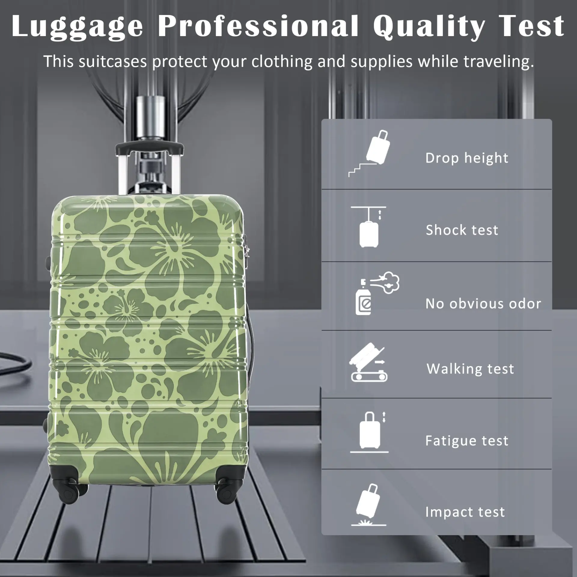 Hardshell 3-Piece Spinner Luggage Set with TSA Lock Lightweight Hardside Suitcases – Image 31