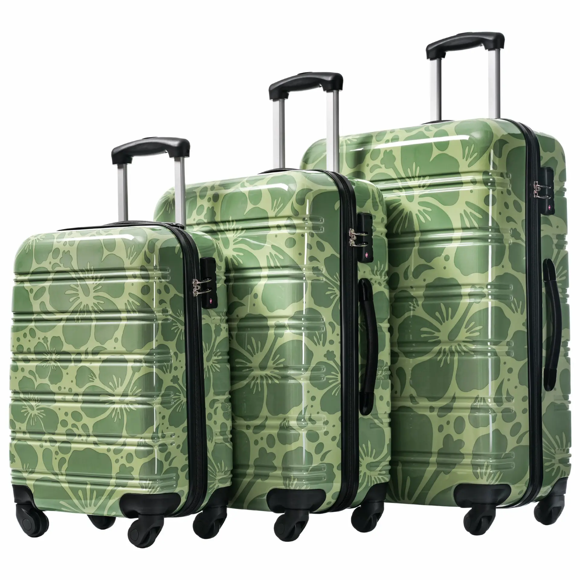 Hardshell 3-Piece Spinner Luggage Set with TSA Lock Lightweight Hardside Suitcases – Image 44
