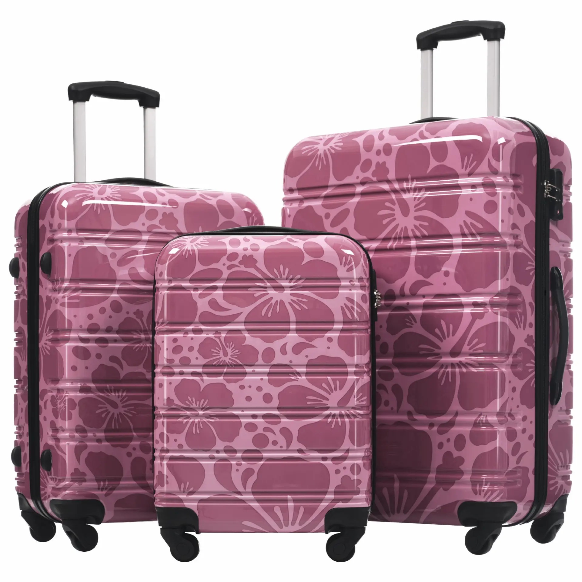 Hardshell 3-Piece Spinner Luggage Set with TSA Lock Lightweight Hardside Suitcases – Image 45
