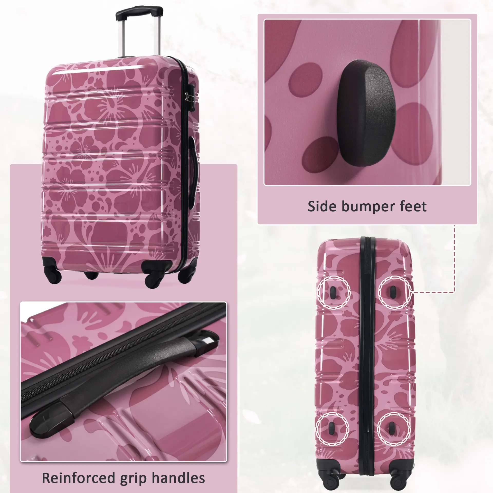 Hardshell 3-Piece Spinner Luggage Set with TSA Lock Lightweight Hardside Suitcases – Image 51