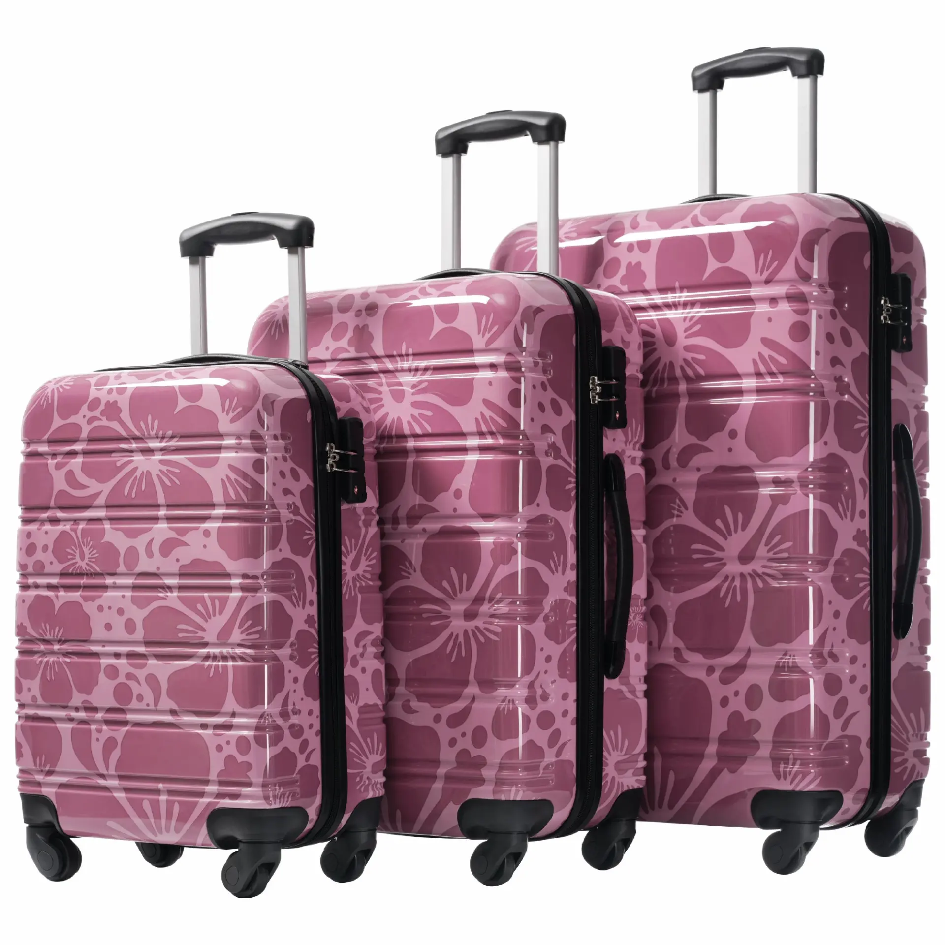 Hardshell 3-Piece Spinner Luggage Set with TSA Lock Lightweight Hardside Suitcases – Image 66
