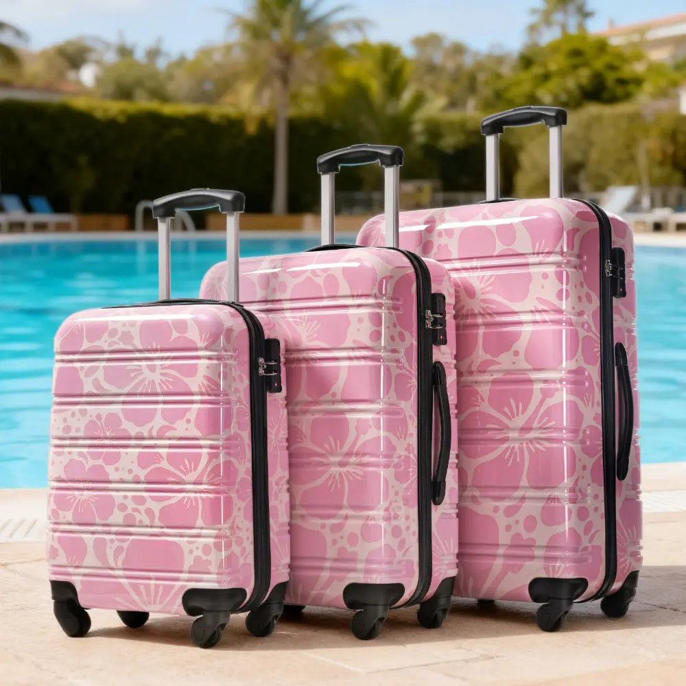 Hardshell 3-Piece Spinner Luggage Set with TSA Lock Lightweight Hardside Suitcases – Image 77
