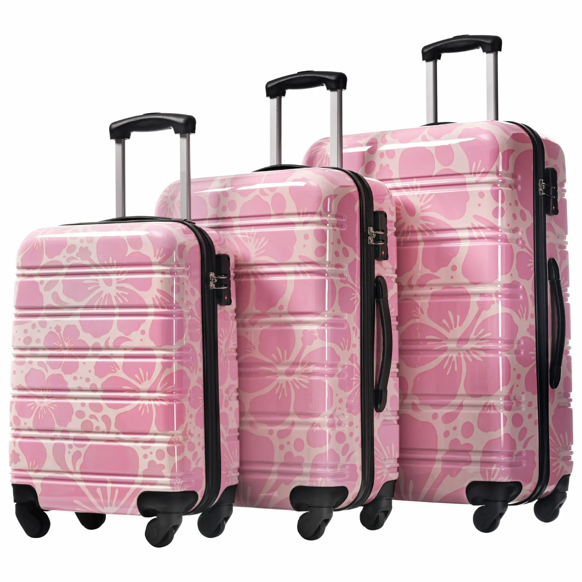Hardshell 3-Piece Spinner Luggage Set with TSA Lock Lightweight Hardside Suitcases – Image 88