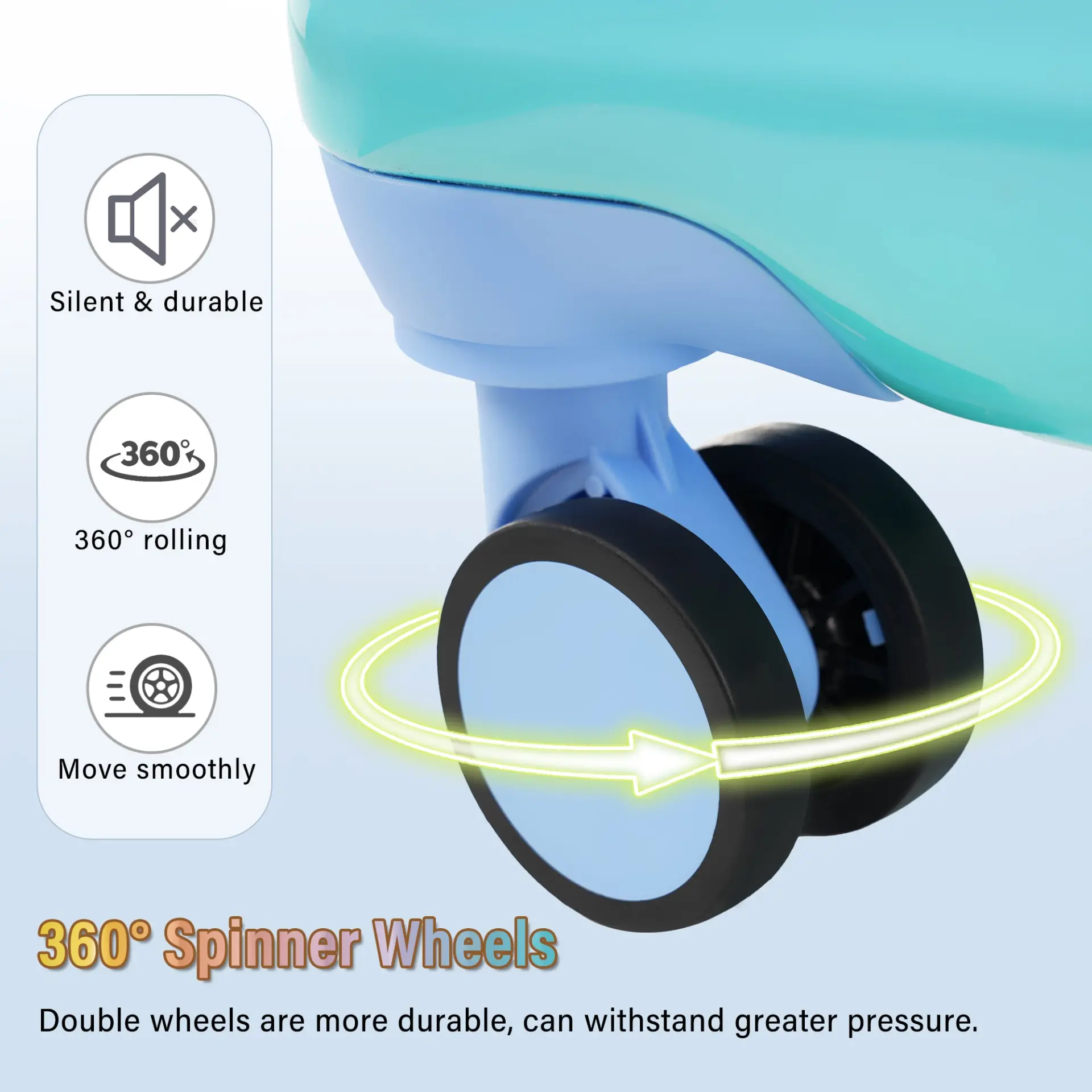Carry-on Luggage with Cup Holder Lightweight Hardshell Spinner Suitcase with TSA Lock – Image 8