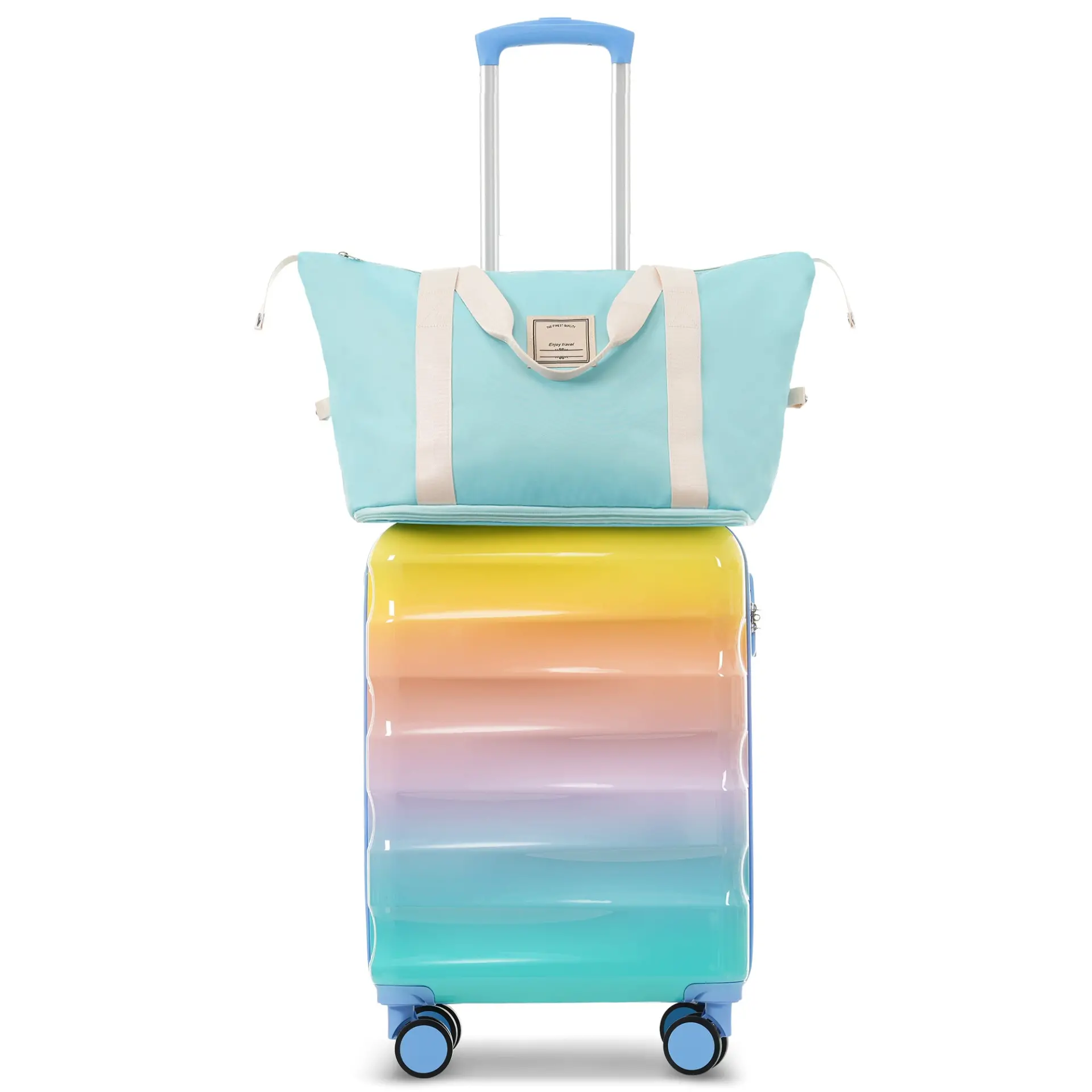Carry-on Luggage with Cup Holder Lightweight Hardshell Spinner Suitcase with TSA Lock – Image 11