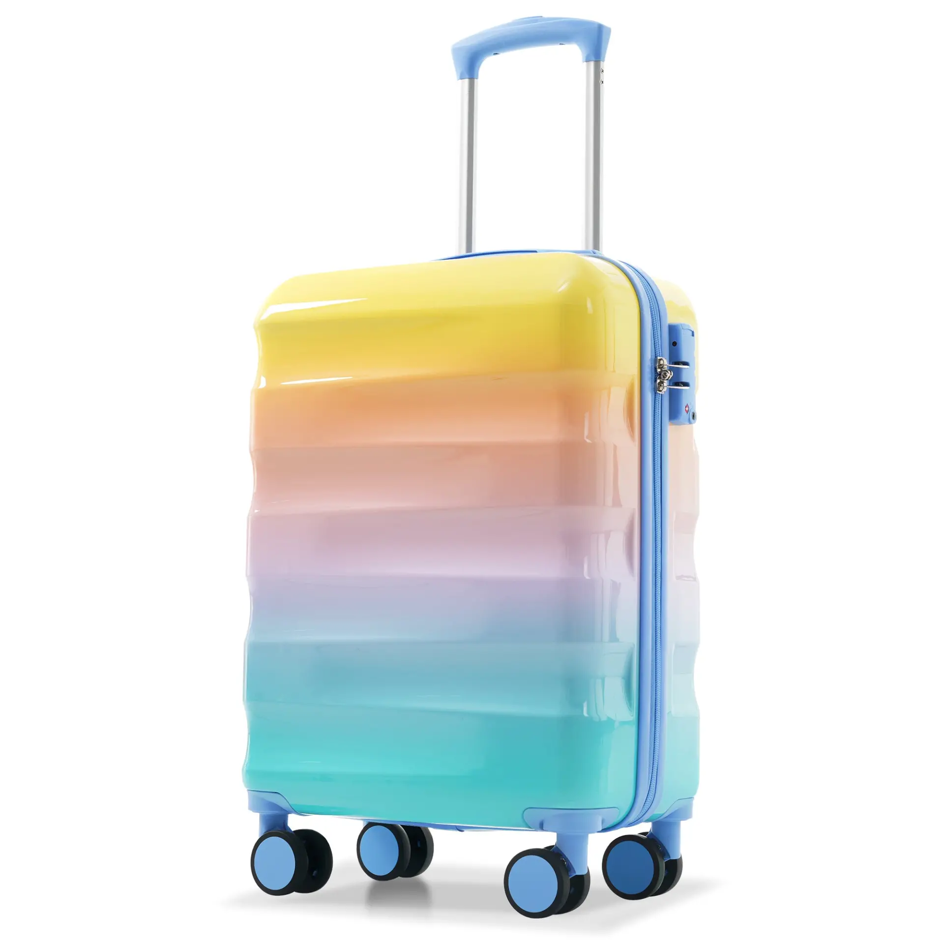 Carry-on Luggage with Cup Holder Lightweight Hardshell Spinner Suitcase with TSA Lock – Image 12