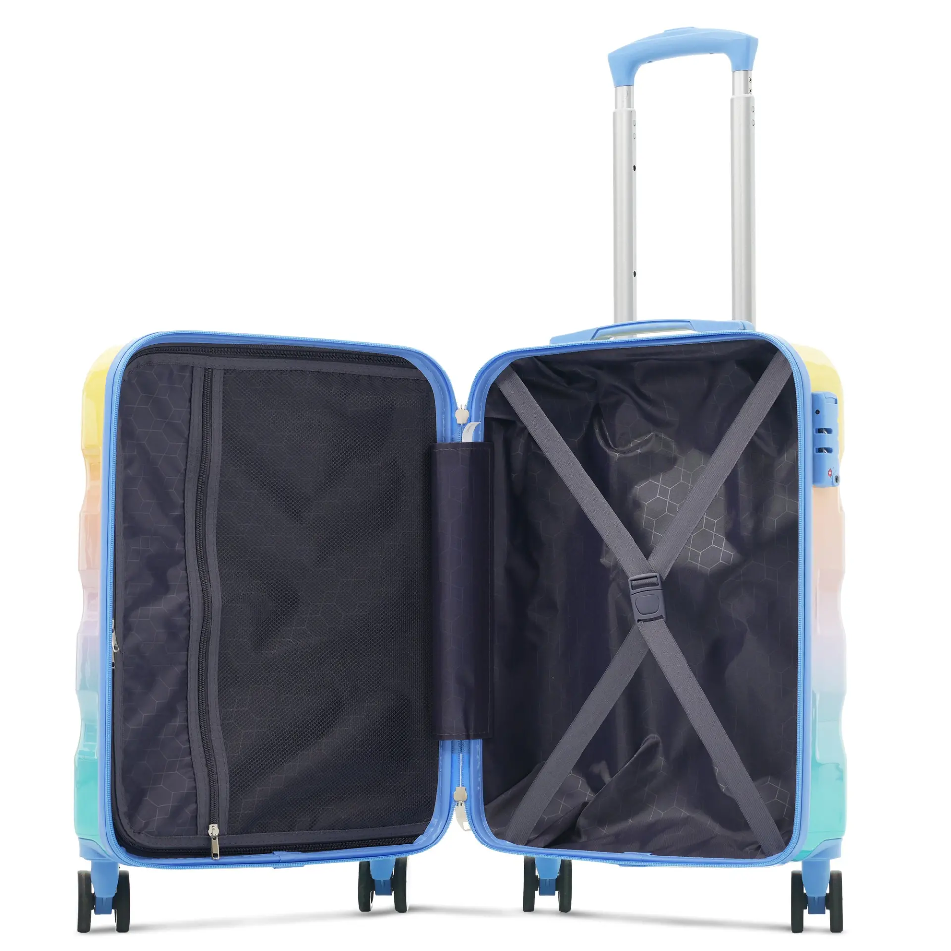 Carry-on Luggage with Cup Holder Lightweight Hardshell Spinner Suitcase with TSA Lock – Image 14