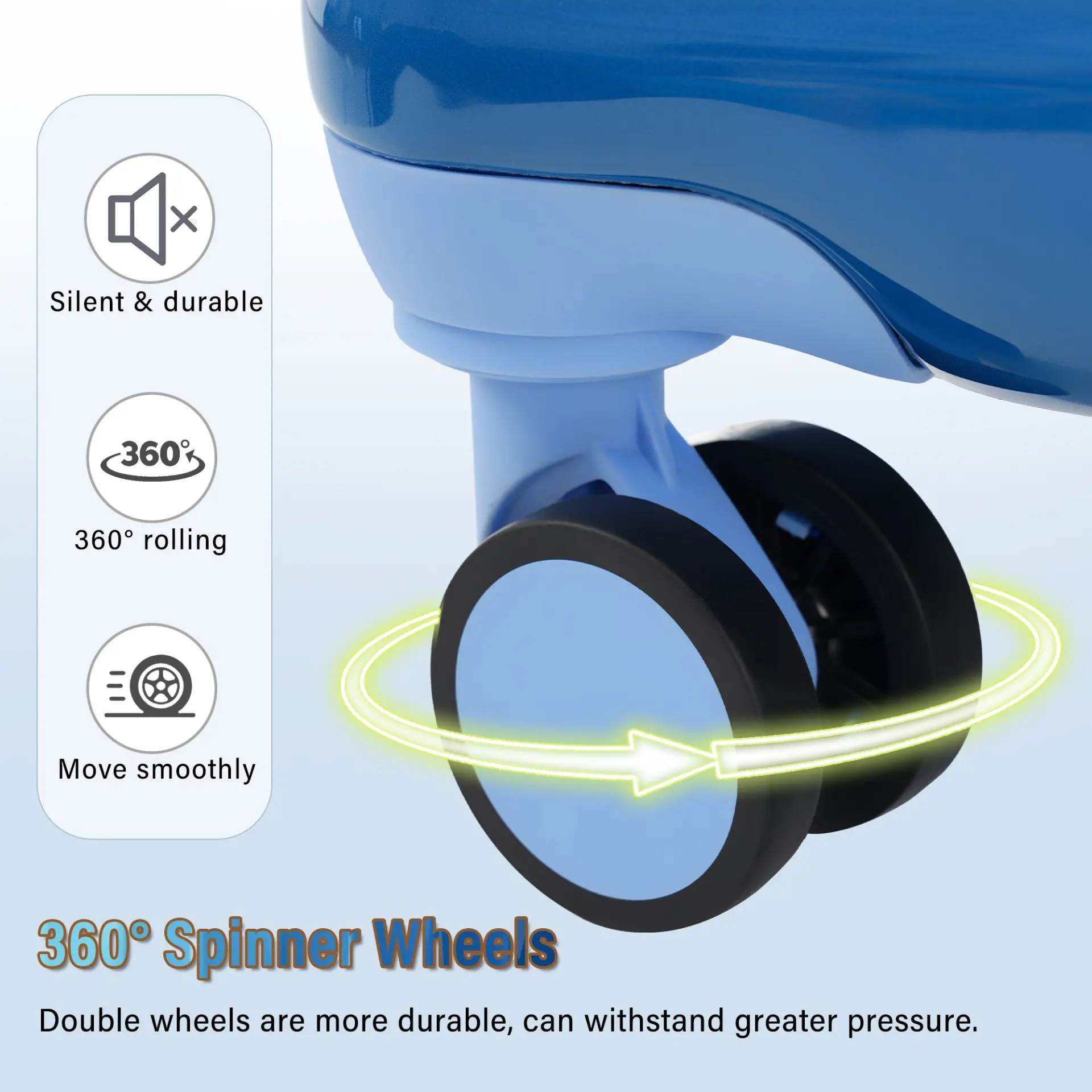 Carry-on Luggage with Cup Holder Lightweight Hardshell Spinner Suitcase with TSA Lock – Image 24