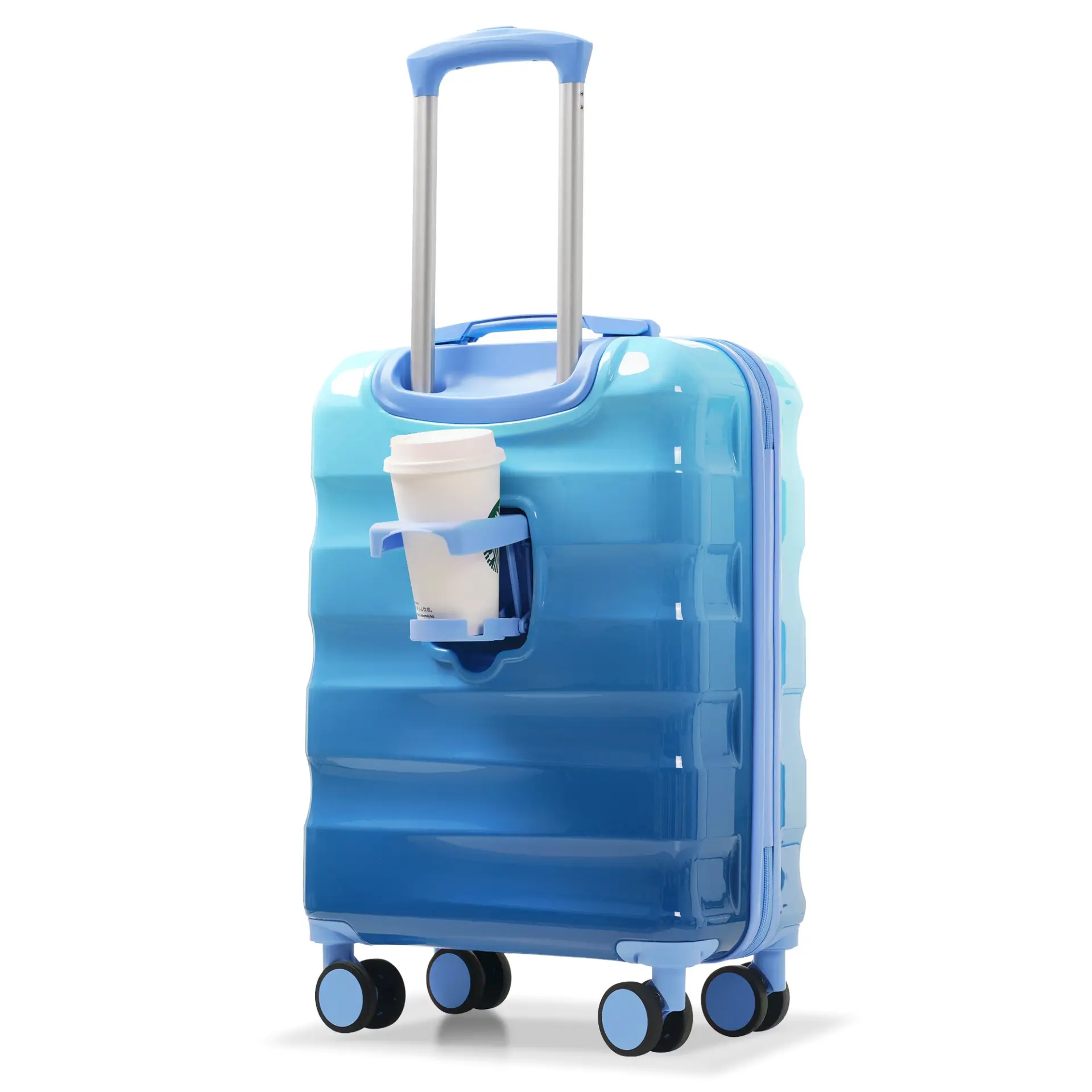 Carry-on Luggage with Cup Holder Lightweight Hardshell Spinner Suitcase with TSA Lock – Image 29