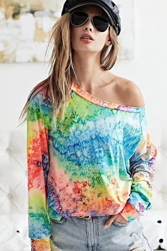 BiBi Tie Dye Soft Knit Jersey T-Shirt – Image 2