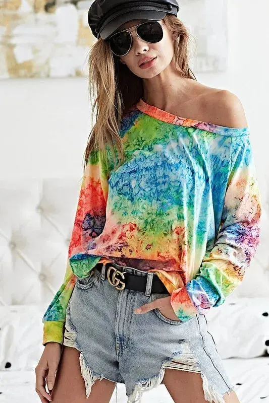 BiBi Tie Dye Soft Knit Jersey T-Shirt – Image 7