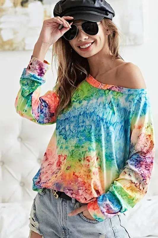 BiBi Tie Dye Soft Knit Jersey T-Shirt – Image 9